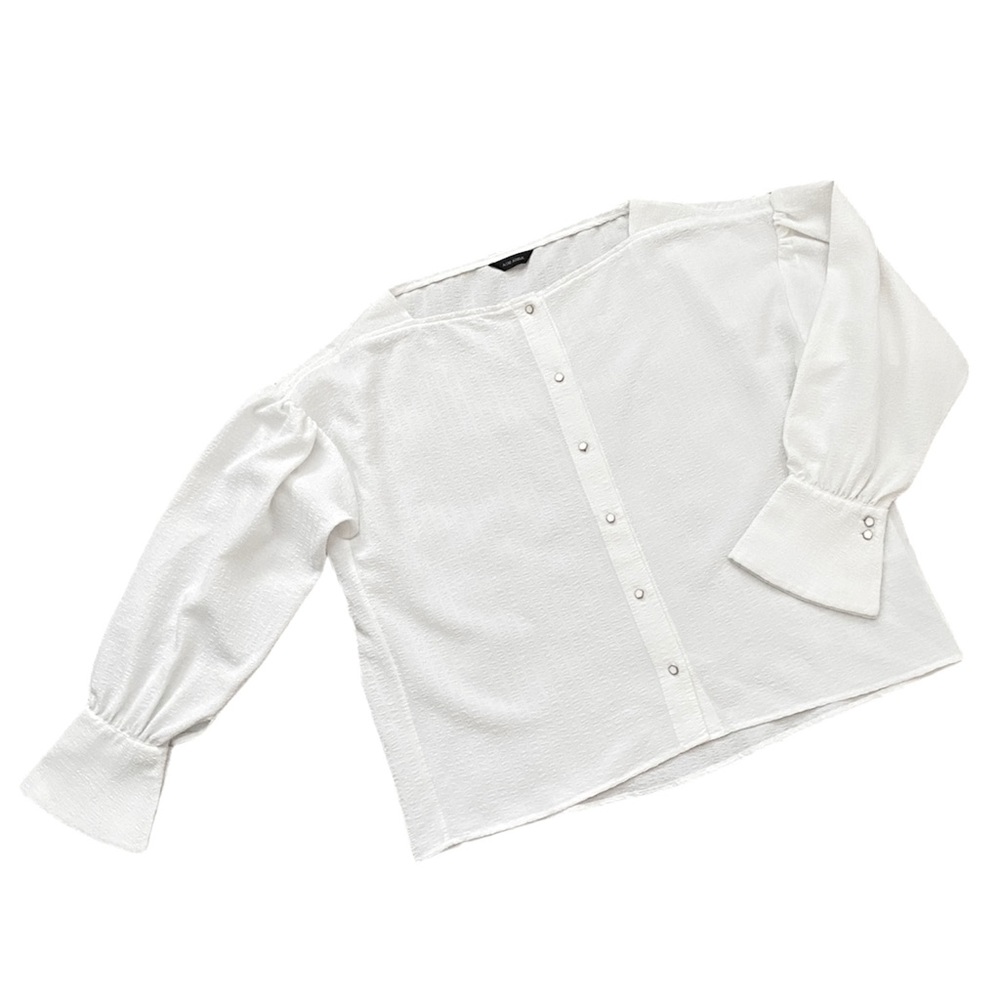 ASM ANNA White Button Down Blouse